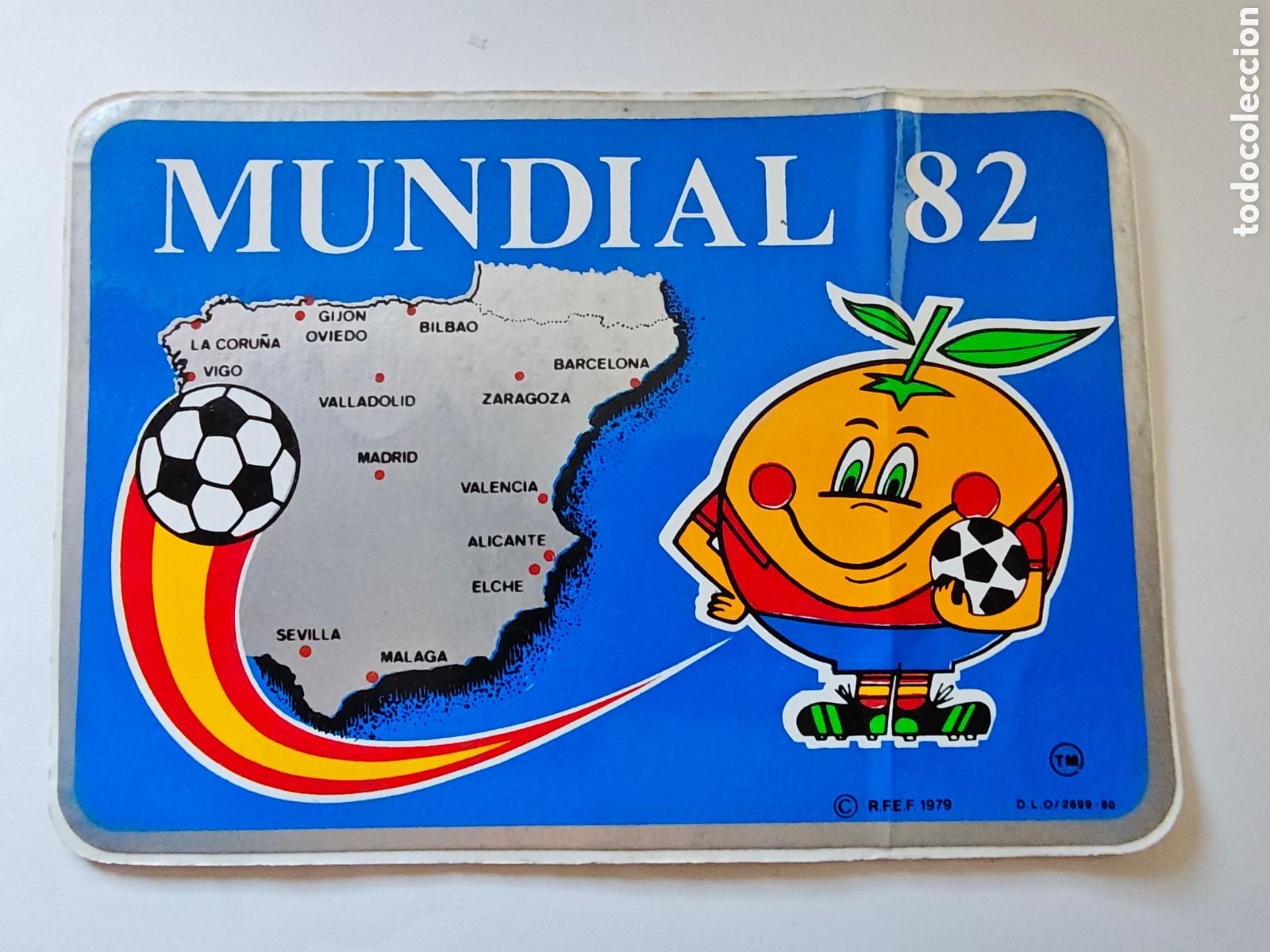 Pegatinas de colecci&oacute;n: pegatina naranjito - munial 82- tdk14p