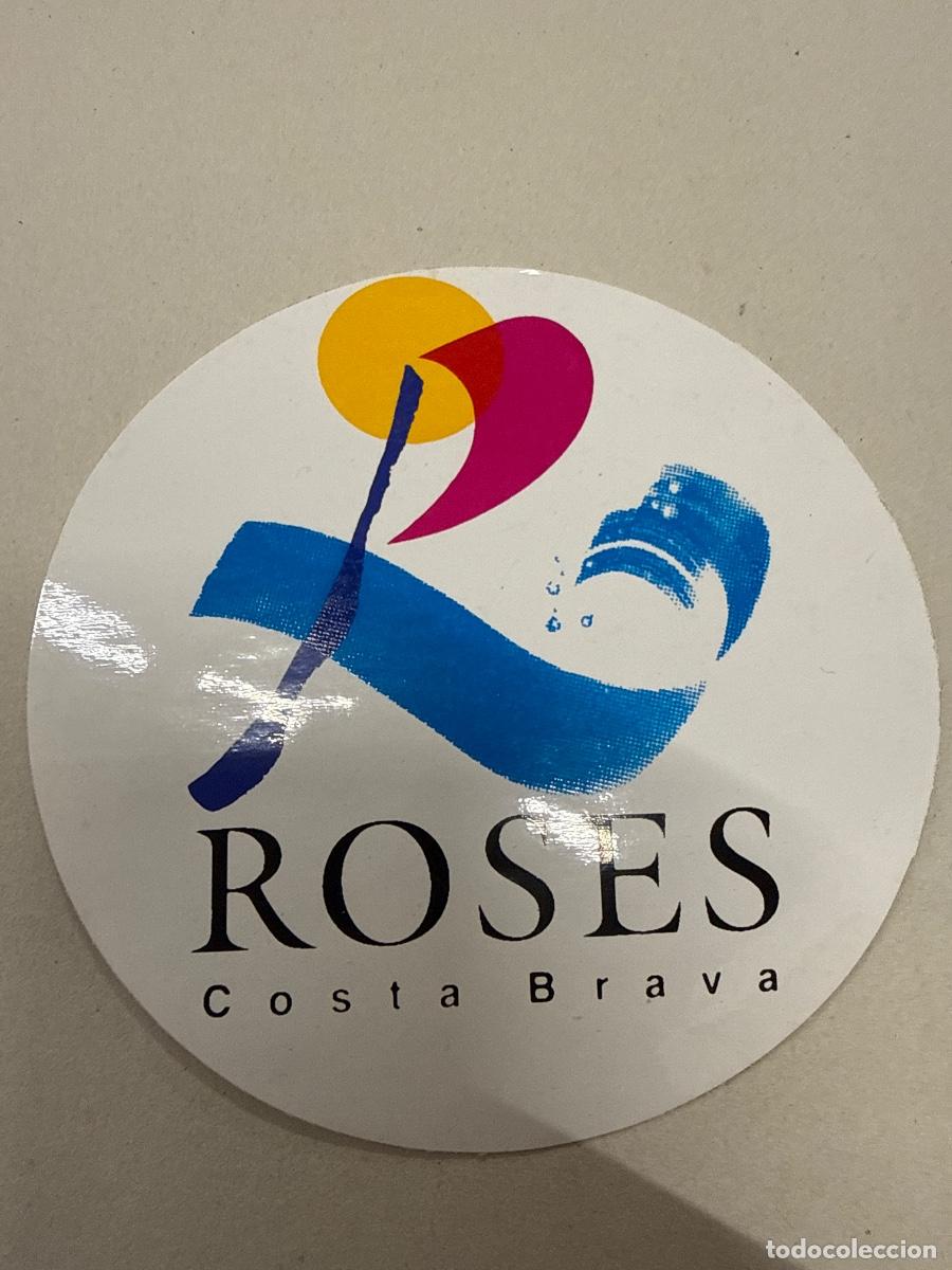 Pegatinas de colecci&oacute;n: ROSES COSTA BRAVA 9cms aprox. Antiguo adhesivo o pegatina, sin estrenar