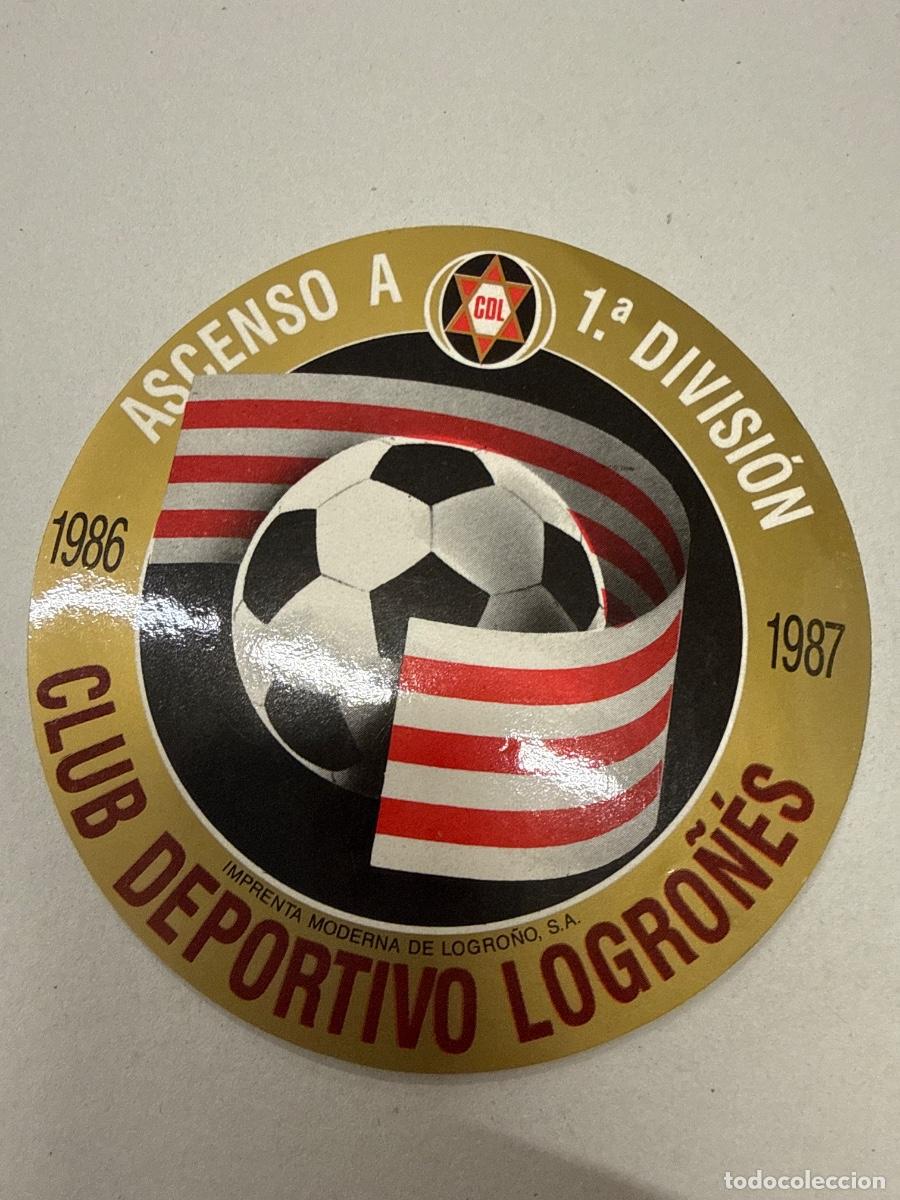 Pegatinas de colecci&oacute;n: CLUB DEPORTIVO LOGRONES. 9cms aprox. Antiguo adhesivo o pegatina, sin estrenar