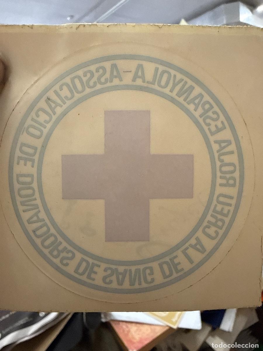 Pegatinas de colecci&oacute;n: CRUZ ROJA ESPA&Ntilde;OLA 9cms aprox. Antiguo adhesivo o pegatina, sin estrenar
