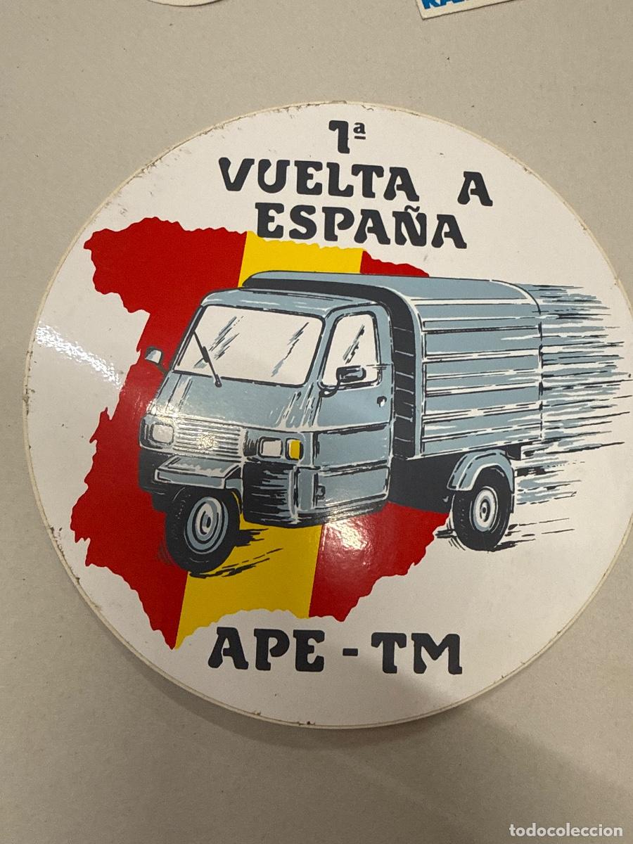 Pegatinas de colecci&oacute;n: 1a VUELTA A ESPA&Ntilde;A. APE. TM. 12cms aprox. Antiguo adhesivo o pegatina, sin estrenar