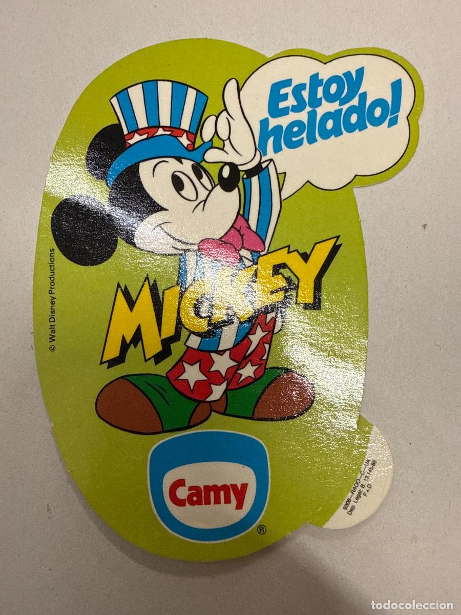 Pegatinas de colecci&oacute;n: CAMY. ESTOY HELADO. MICKEY 10x7cms aprox. Antiguo adhesivo o pegatina, sin estrenar