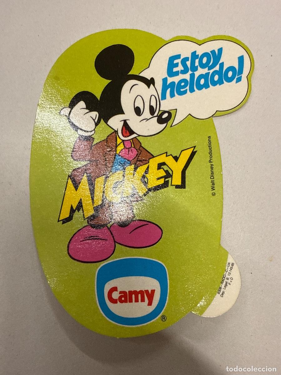 Pegatinas de colecci&oacute;n: CAMY. ESTOY HELADO. MICKEY 10x7cms aprox. Antiguo adhesivo o pegatina, sin estrenar