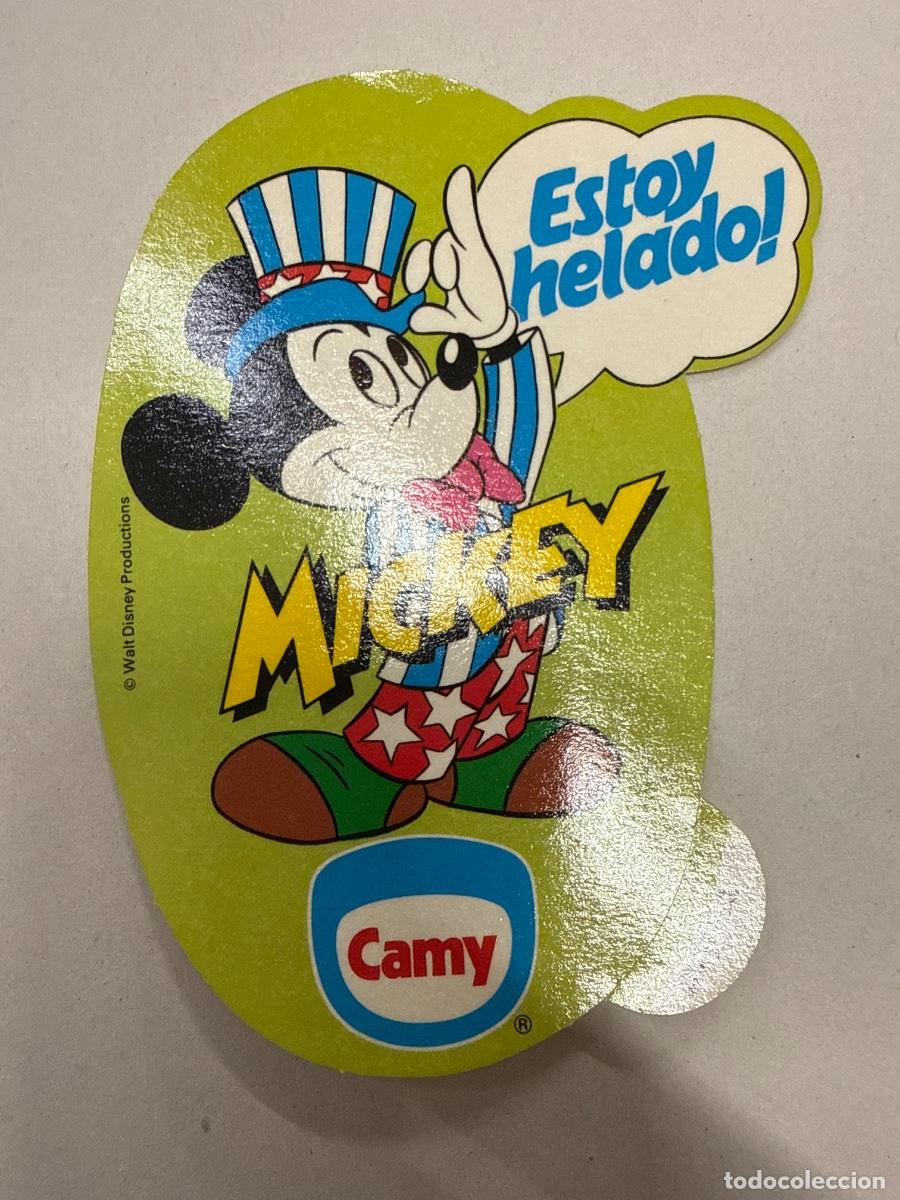 Pegatinas de colecci&oacute;n: CAMY. ESTOY HELADO. MICKEY 10x7cms aprox. Antiguo adhesivo o pegatina, sin estrenar