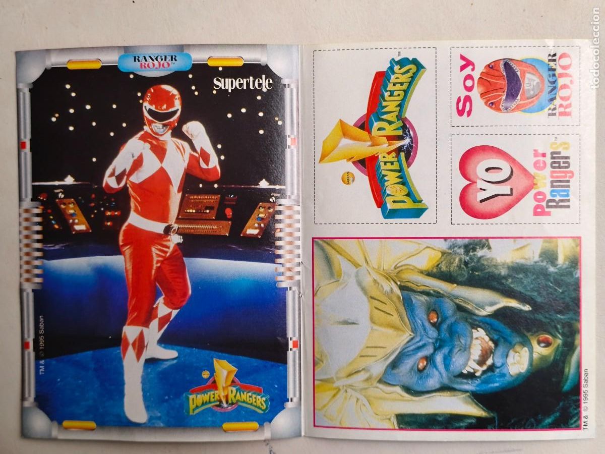 Pegatinas de colecci&oacute;n: POWER RANGERS ADHESIVOS SUPERTELE 1995