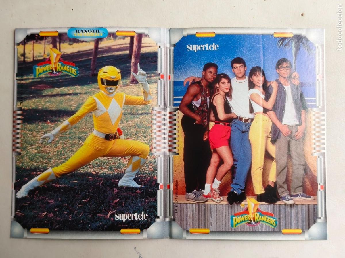 Pegatinas de colecci&oacute;n: POWER RANGERS ADHESIVOS SUPERTELE 1995