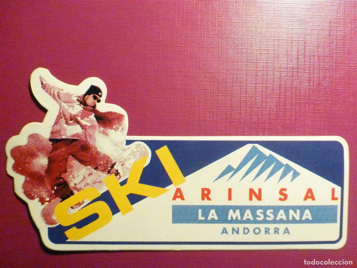 Pegatinas de colecci&oacute;n: Pegatina Deportes Alta Monta&ntilde;a, Ski - Adhesivo - Arinsal - La Masssana - Andorra - 15 x 8 cm.