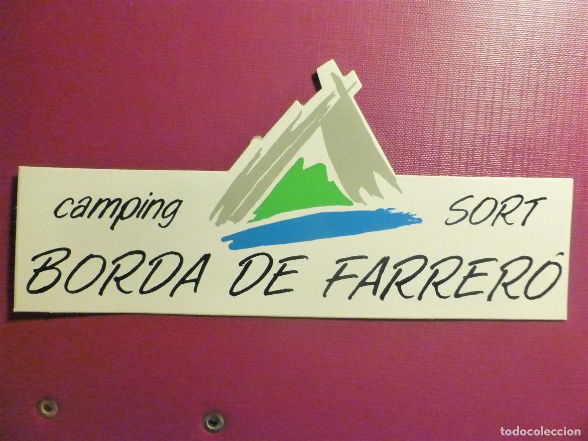 Pegatinas de colecci&oacute;n: Pegatina Adhesivo - Camping Sort - Borda de Farrero - Pallars Sobir&agrave;, L&eacute;rida - Lleida - 17,5 x 8 cm.