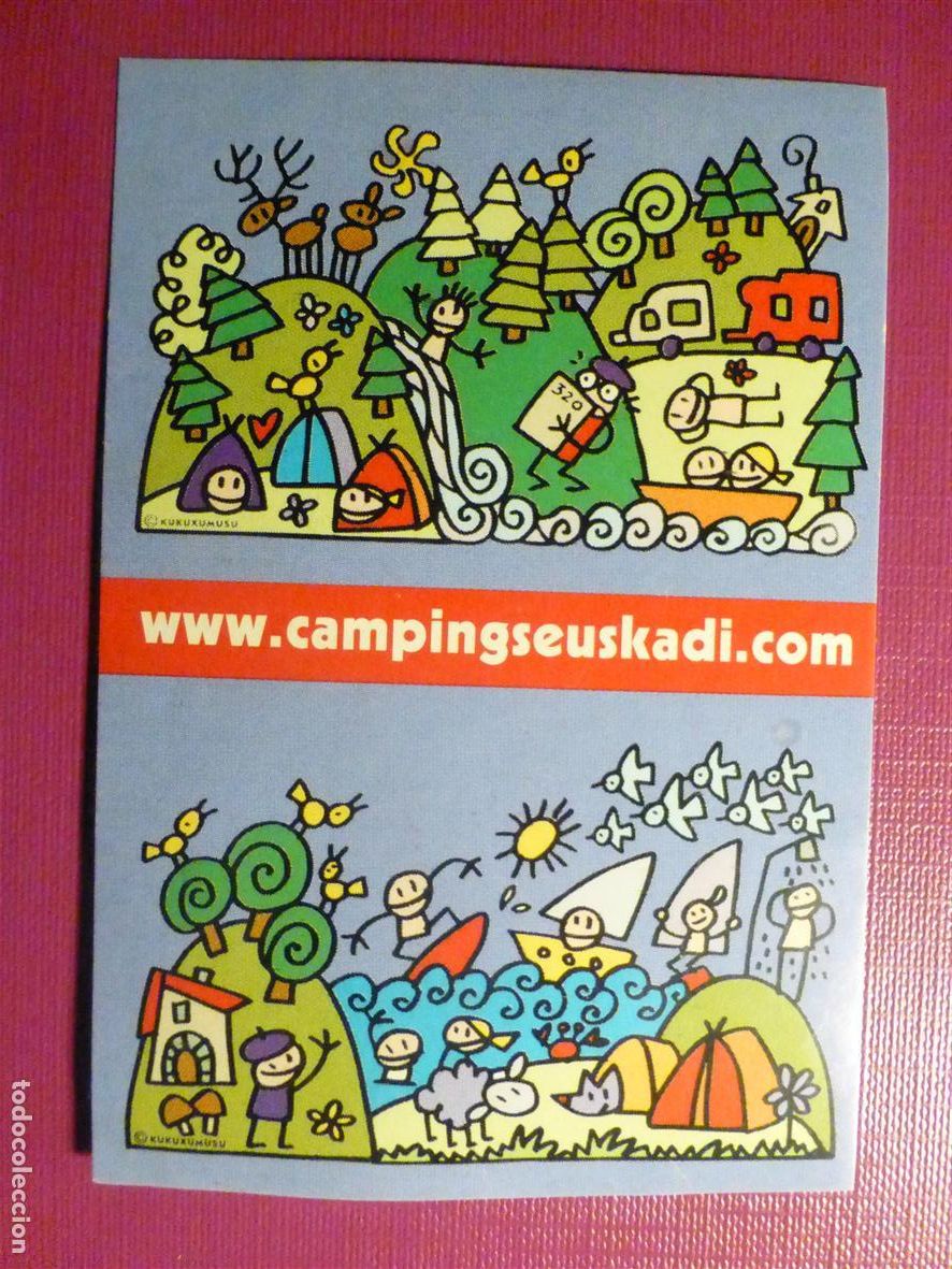 Pegatinas de colecci&oacute;n: Pegatina Adhesivo - Camping - Campings Euskadi - 6,5 x 9,5 cm.