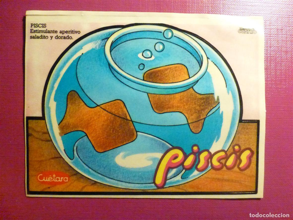 Pegatinas de colecci&oacute;n: ✔ Pegatina Adhesiva Tiendas Alimentaci&oacute;n, Golosinas - Cu&eacute;tara, Galletas - Piscis - 12 x 9 cm