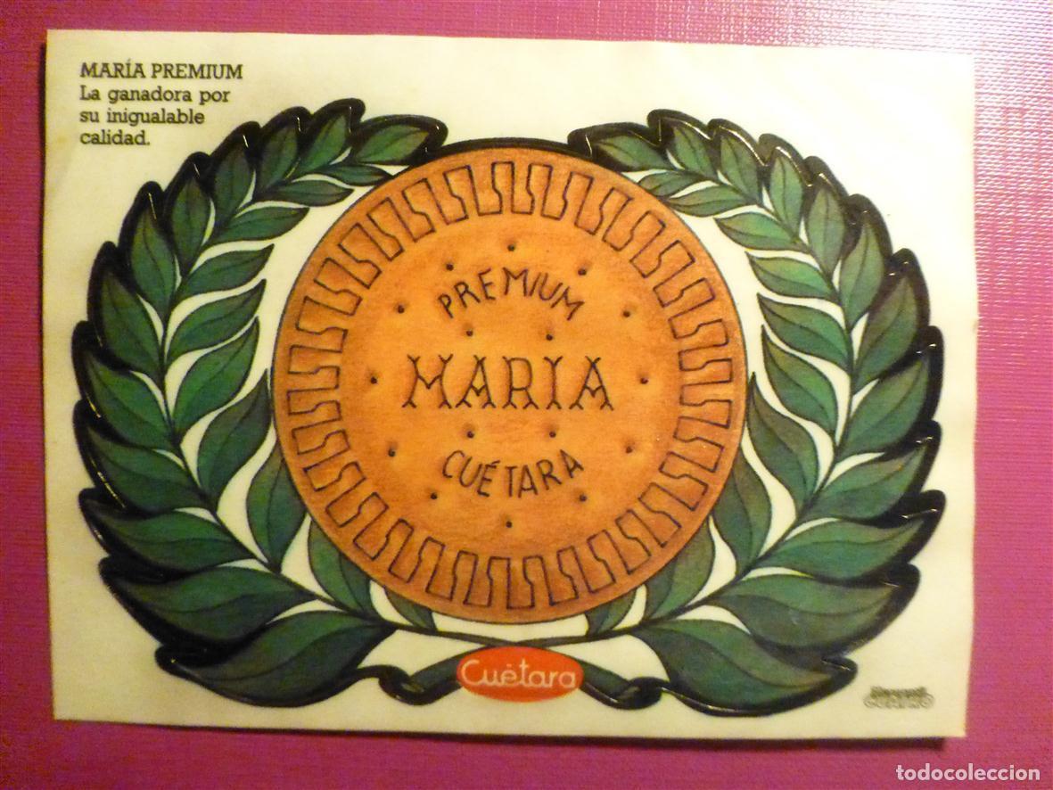Pegatinas de colecci&oacute;n: ✔ Pegatina Adhesiva Tiendas Alimentaci&oacute;n, Golosinas - Cu&eacute;tara, Galletas - Mar&iacute;a Premium - 12 x 9 cm