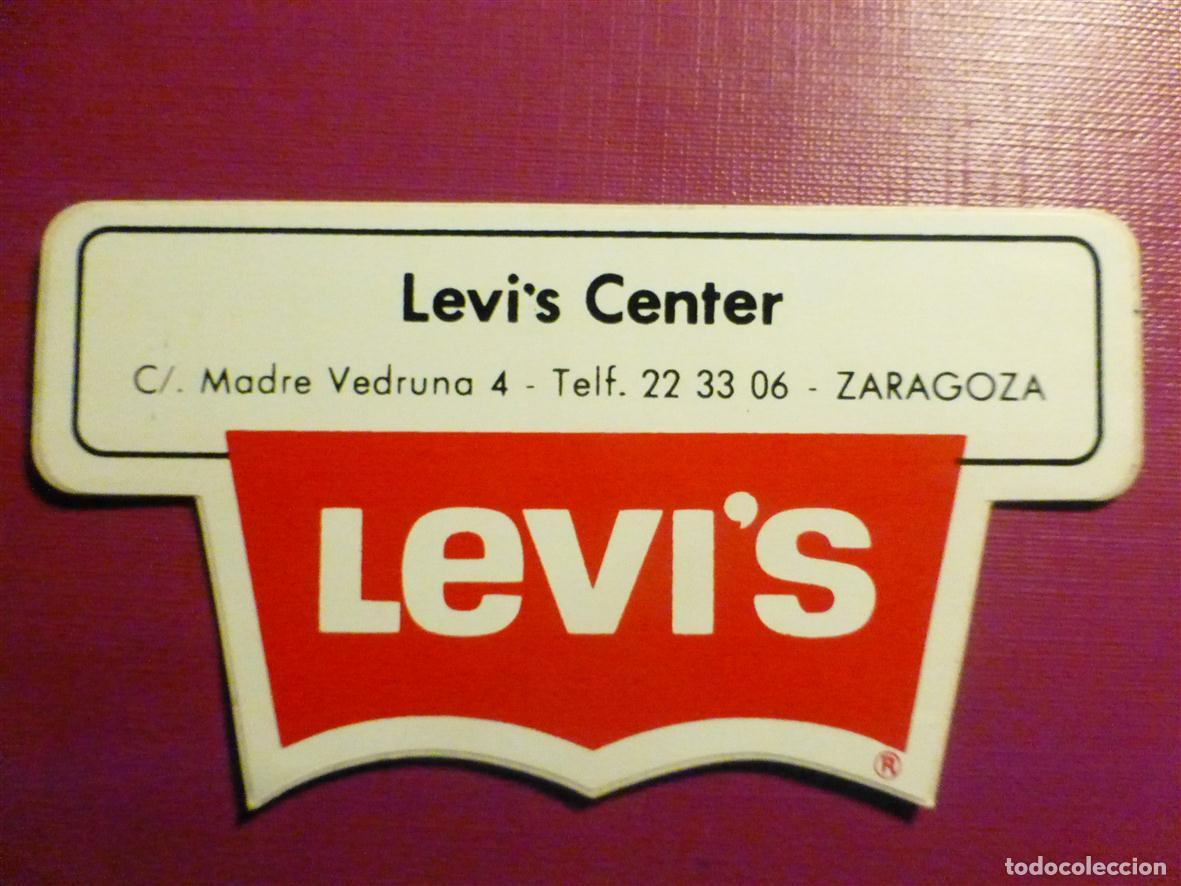 Pegatinas de colecci&oacute;n: Pegatina Adhesivo, Vaqueros Levi&acute;s Jeans, Center Zaragoza - Tiendas Moda Ropa Vaquera - 11 x 6 cm.