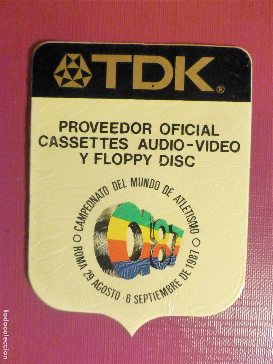 Pegatinas de colecci&oacute;n: Pegatina - Adhesivo - Sticker - Audio, Sonido Cintas Grabar - Tdk Cassettes - 6 x 8,25 cm.