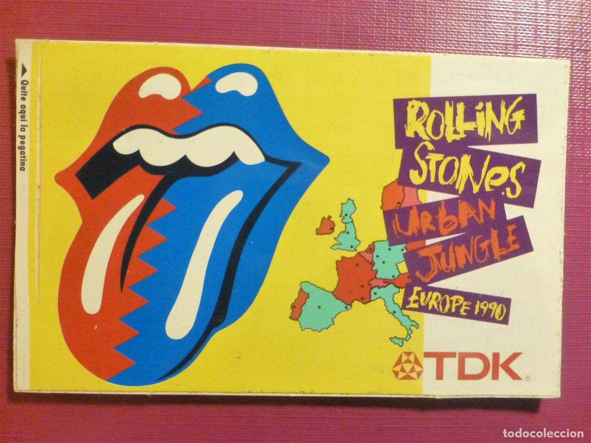 Pegatinas de colecci&oacute;n: Pegatina - Adhesivo - Audio, Sonido Cintas Grabar - Tdk Cassettes - Rolling Stones - 10 x 6,5 cm.