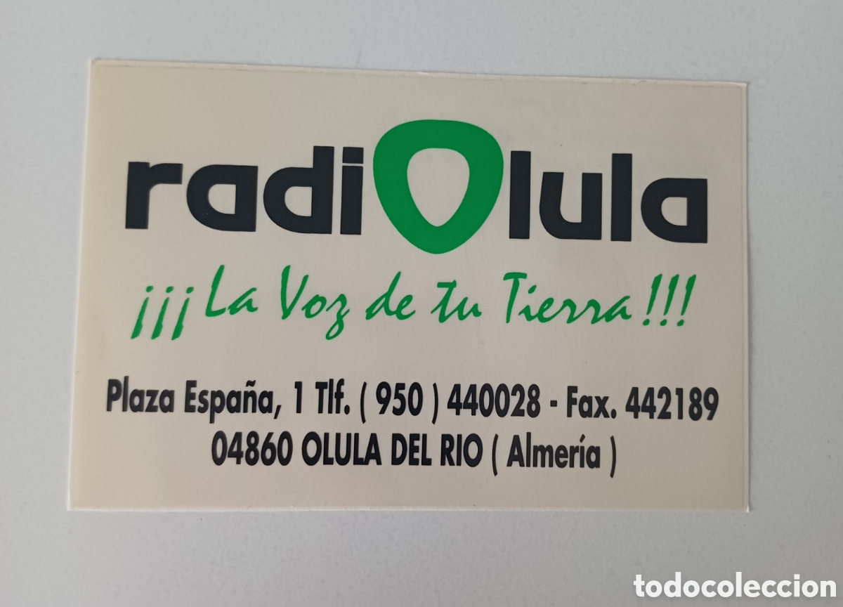 Pegatinas de colecci&oacute;n: Pegatina Radio Olula del R&iacute;o Almer&iacute;a tv televisi&oacute;n