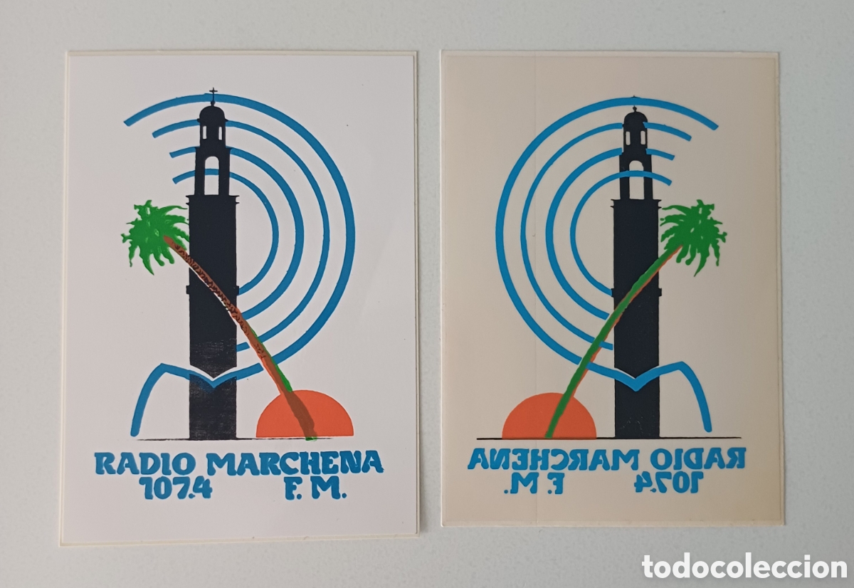 Pegatinas de colecci&oacute;n: Lote pegatinas Radio Marchena Sevilla tv televisi&oacute;n