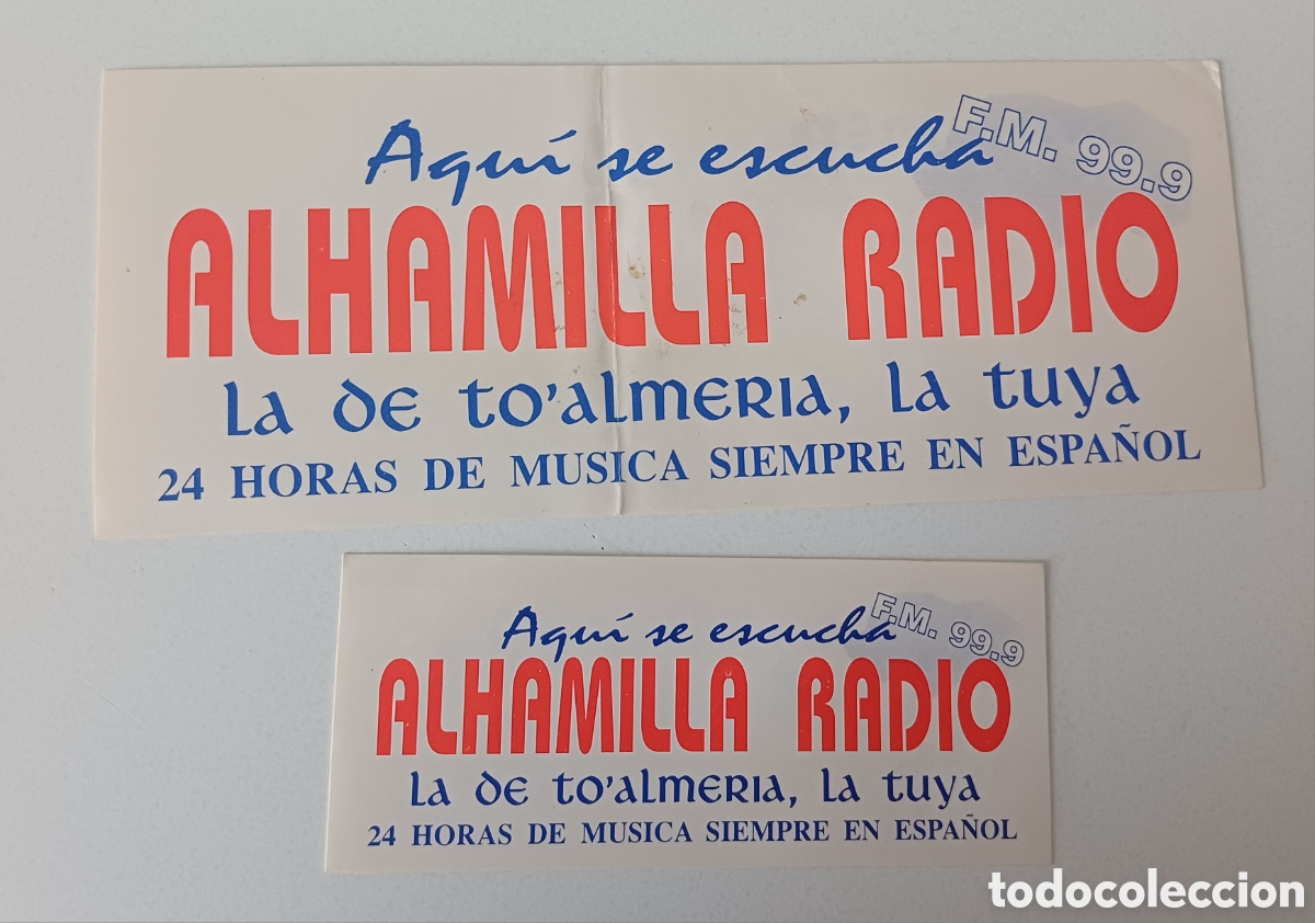 Pegatinas de colecci&oacute;n: Lote pegatinas Radio Alhamilla Almer&iacute;a tv televisi&oacute;n