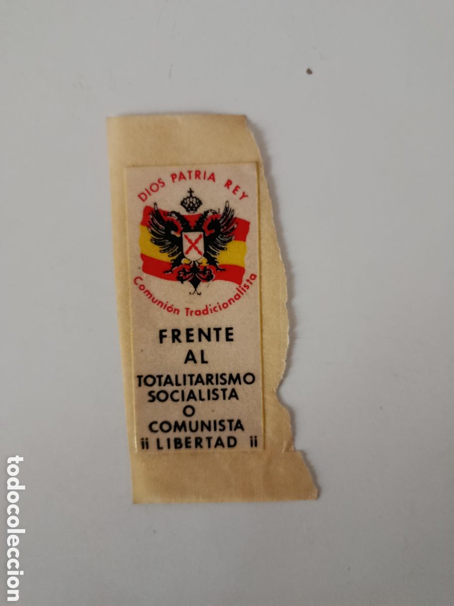 Pegatinas de colecci&oacute;n: Pegatina Comuni&oacute;n Tradicionalista Carlismo a&ntilde;os 80