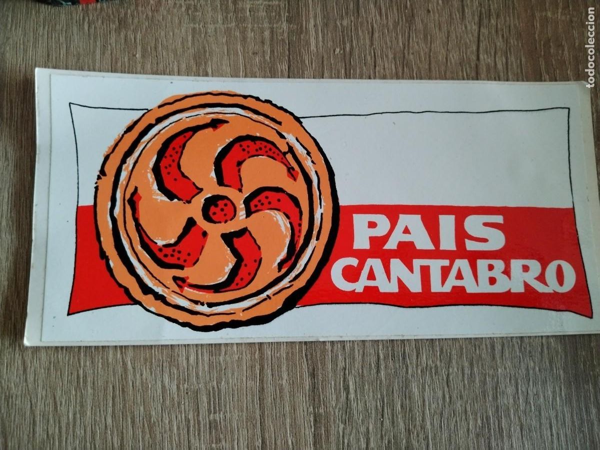 Pegatinas de colecci&oacute;n: Pa&iacute;s c&aacute;ntabro - pegatina pol&iacute;tica de Cantabria -estela de Cantabria a&ntilde;os ochenta