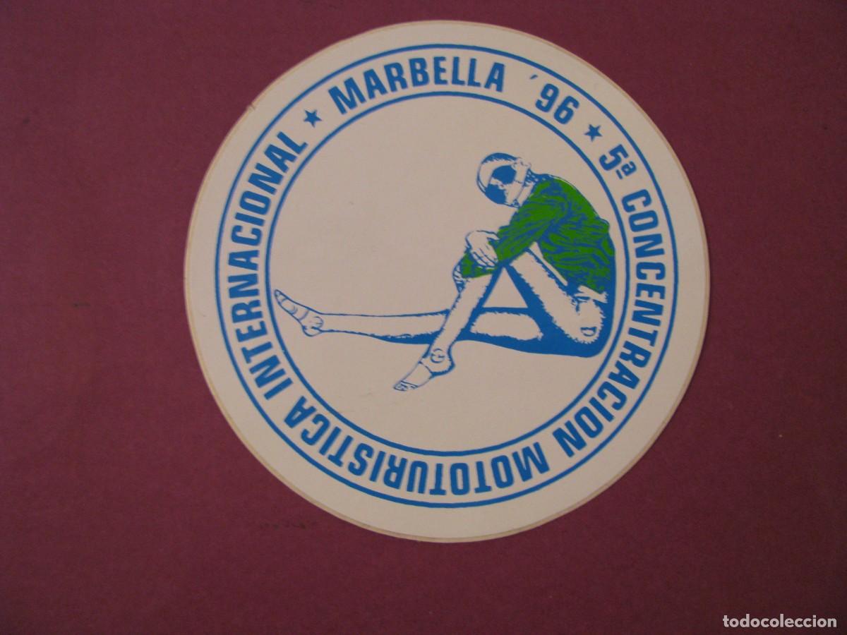 Pegatinas de colecci&oacute;n: PEGATINA 5&ordf; CONCENTRACION MOTOTURISTICA INTERNACIONAL MARBELLA 1996. 7,5 CM