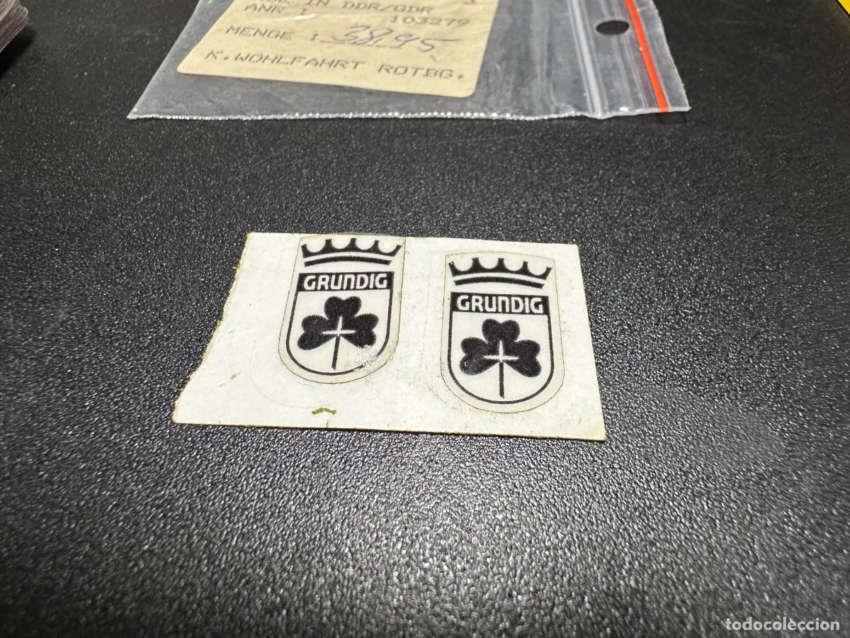 Pegatinas de colecci&oacute;n: Pegatinas Antiguas Grundig Emblema Vintage Original