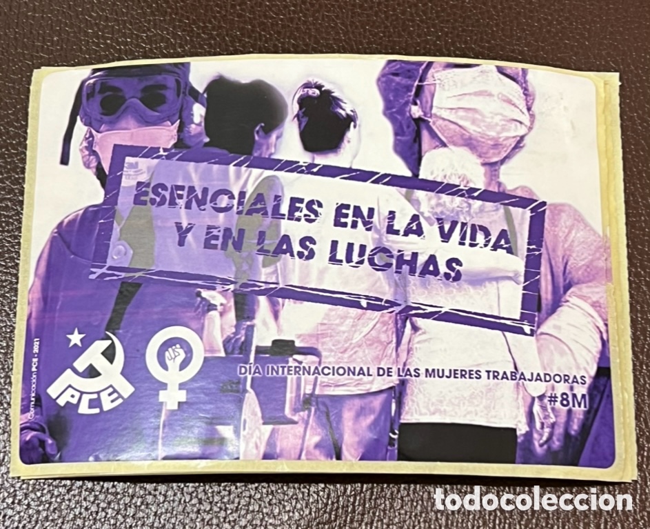 Pegatinas de colecci&oacute;n: Pegatina. PCE. D&iacute;a Internacional de la Mujeres Trabajadoras. 2021.
