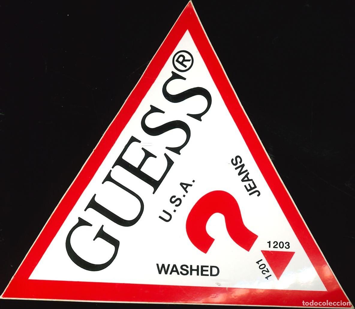 Pegatinas de colecci&oacute;n: PEGATINA - ADHESIVO - MARCAS - GUESS - JEANS USA (10 x 8'5)
