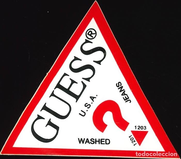 Pegatinas de colecci&oacute;n: PEGATINA - ADHESIVO - MARCAS - GUESS - JEANS USA (6 x 5)