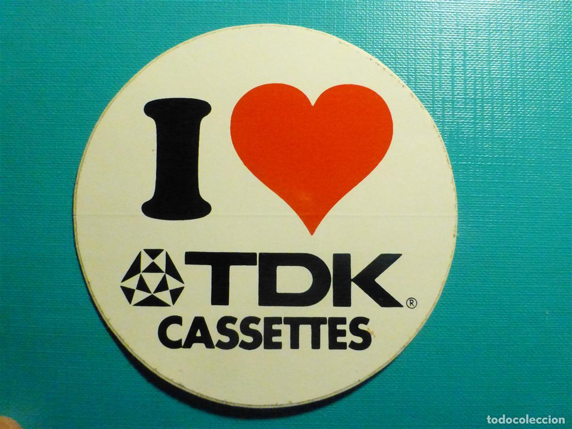 Pegatinas de colecci&oacute;n: Pegatina - Adhesivo - Sticker - Audio, Sonido Cintas Grabar - Tdk Cassettes - 9 cm.