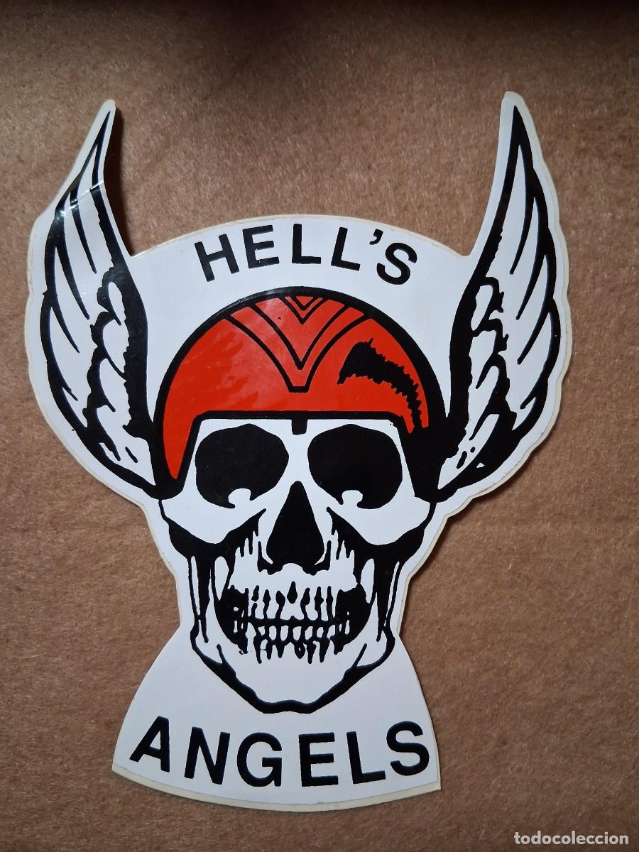 Pegatinas de colecci&oacute;n: PEGATINA HELL&acute;S ANGELS. TAMA&Ntilde;O 12 X 16 CMS.