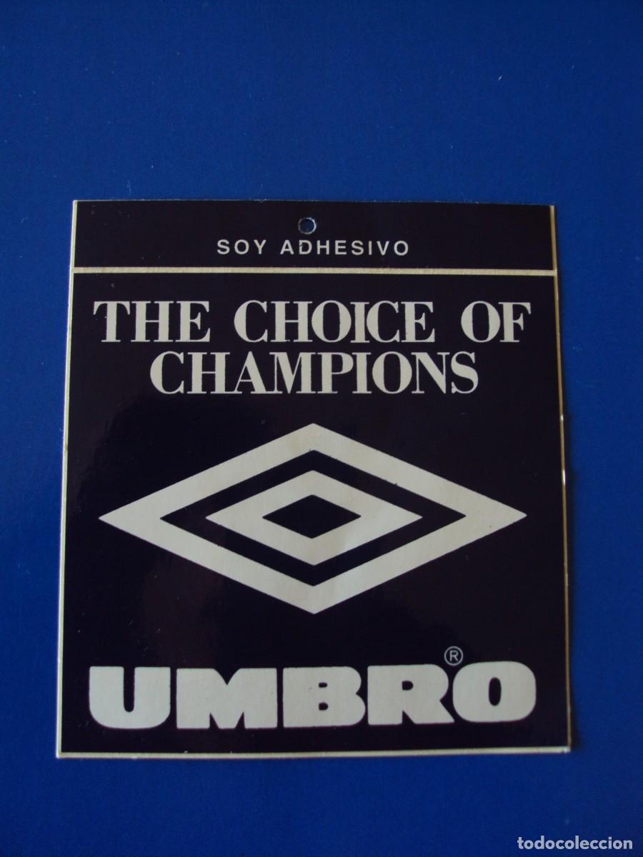 Pegatinas de colecci&oacute;n: ADHESIVO PEGATINA UMBRO THE CHOICE OF CHAMPIONS A&Ntilde;OS 80 8X8,5 CM APROX SIN PEGAR