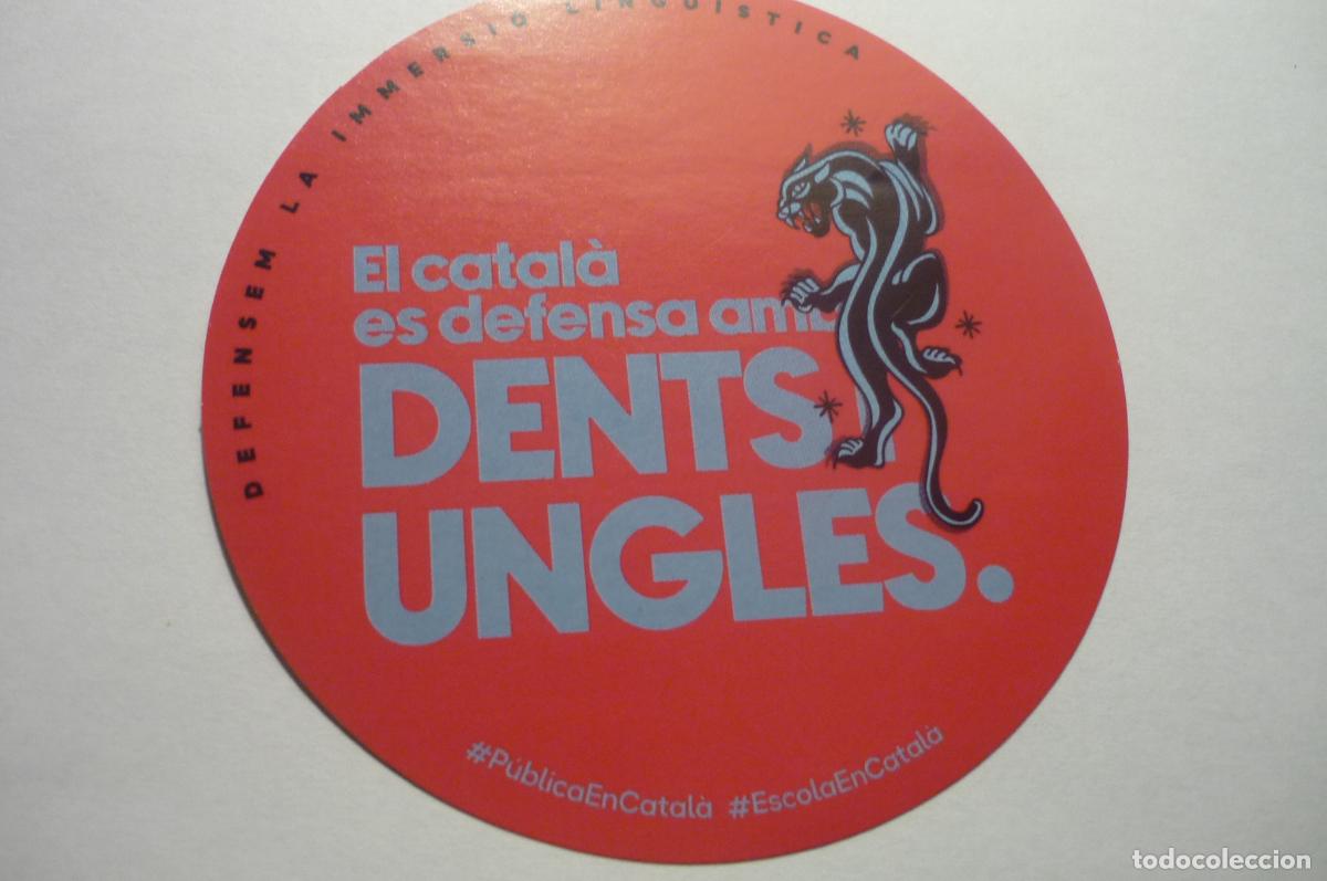 Pegatinas de colecci&oacute;n: pegatina catalan el catalan se defiende lengua