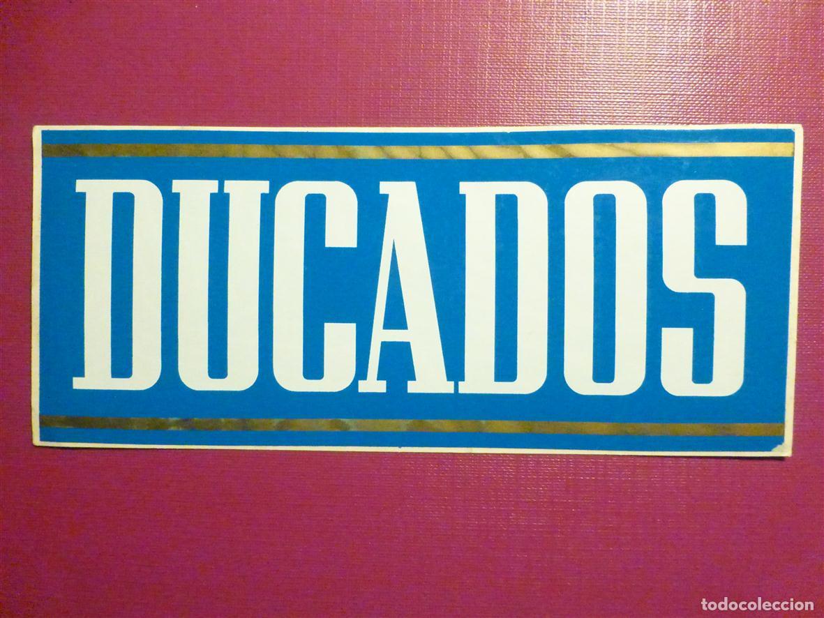 Pegatinas de colecci&oacute;n: Pegatina - Adhesivo - Sticker - Ducados - Tabaco Negro - Cigarrillos - Estancos - 16 x 7 cm.