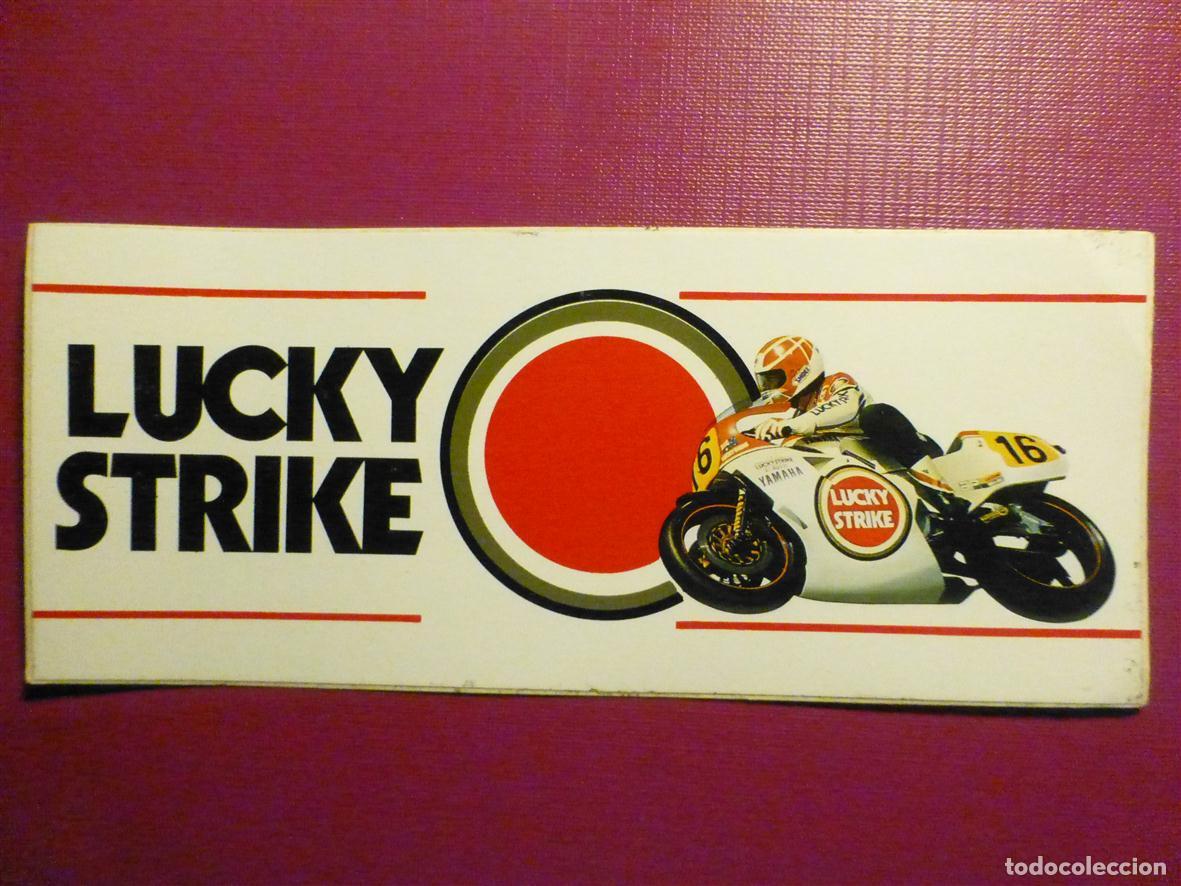 Pegatinas de colecci&oacute;n: Pegatina Campeonato Mundial Motociclismo - Lucky Strike - Team - 16 x 7 cm