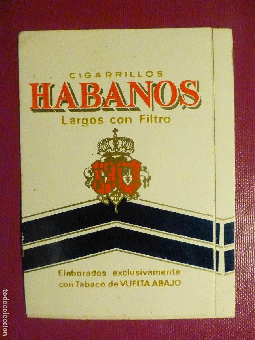 Pegatinas de colecci&oacute;n: Pegatina Estanco a&ntilde;os 80&acute;s, Adhesivo - Sticker Tabaco Negro - Paquete Cigarrillos Habanos - 6 x 9 cm