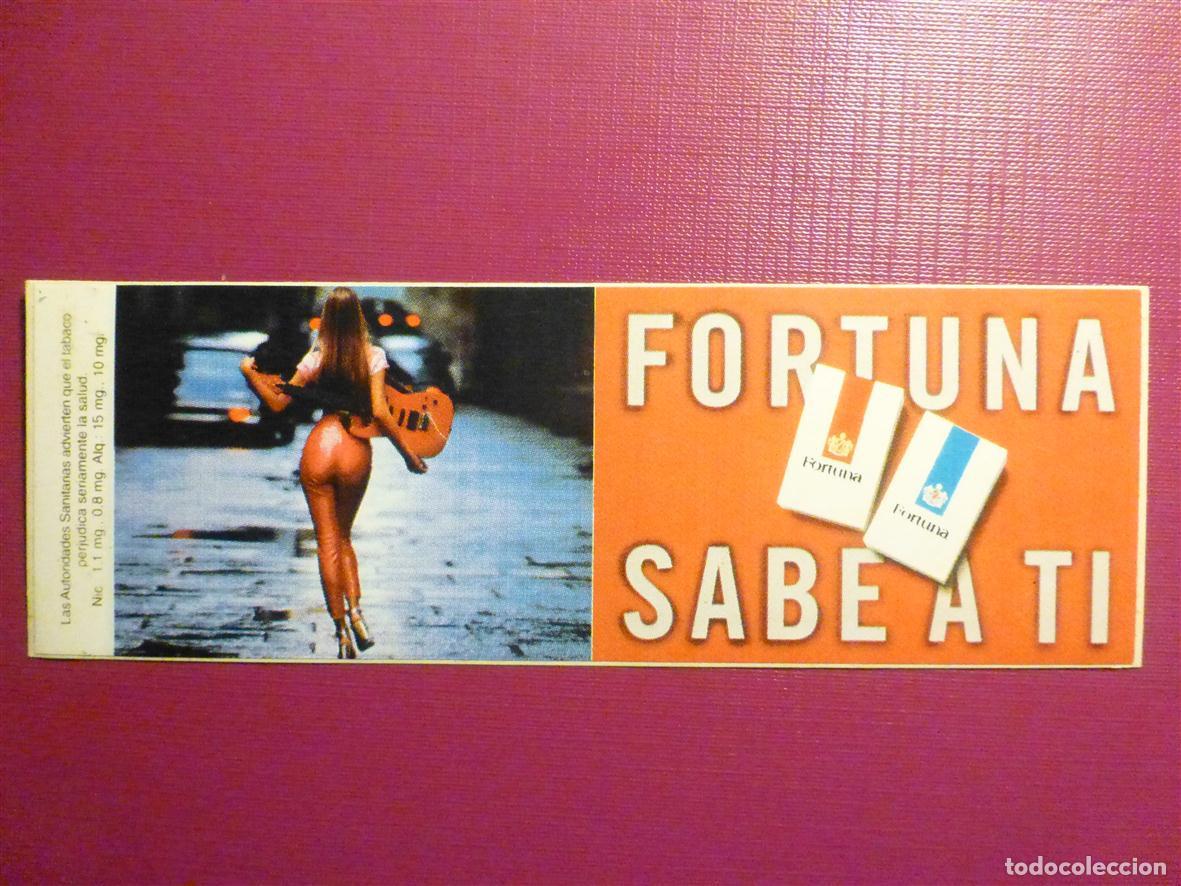 Pegatinas de colecci&oacute;n: Pegatina Estanco a&ntilde;os 90&acute;s, Adhesivo - Sticker Tabaco Rubio - Paquete Cigarrillos Fortuna, 16x5,5cm