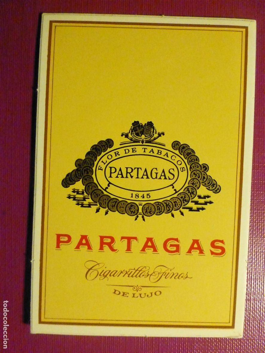 Pegatinas de colecci&oacute;n: Pegatina Adhesivo Estancos, Marcas Tabaco, Cigarrillos Puros - Partagas - 6 x 9 cm.