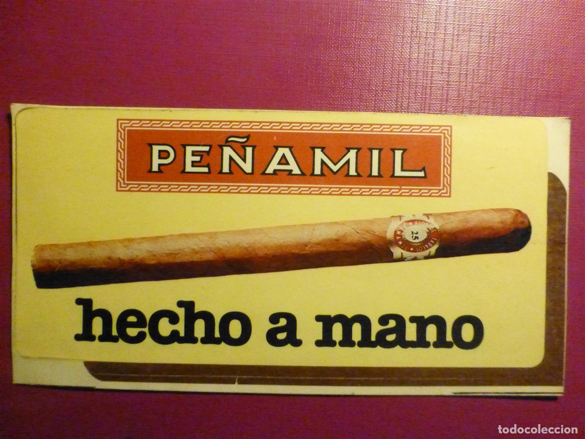 Pegatinas de colecci&oacute;n: Pegatina Adhesivo Estancos, Marcas Tabaco, Cigarrillos Puros - Pe&ntilde;amil - 19 x 9 cm.