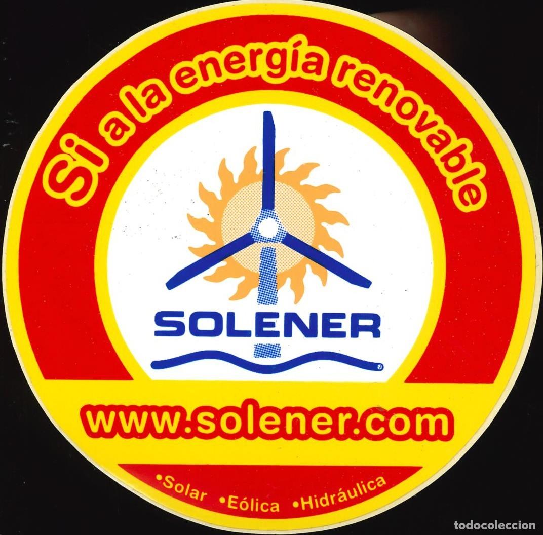 Pegatinas de colecci&oacute;n: PEGATINA - ADHESIVO - MEDIO AMBIENTE - SOLENER - SI A LA ENERGIA RENOVABLE