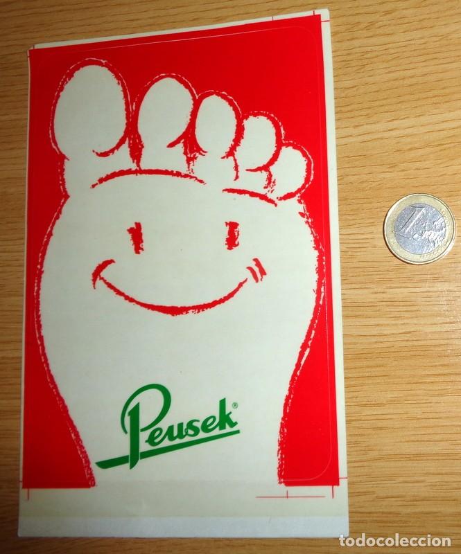 Pegatinas de colecci&oacute;n: PEGATINA ANTIGUA A&Ntilde;OS 80 PUBLICIDAD PEUSEK - DESODORANTE PIES - ADHESIVO - GRAN FORMATO. RARA