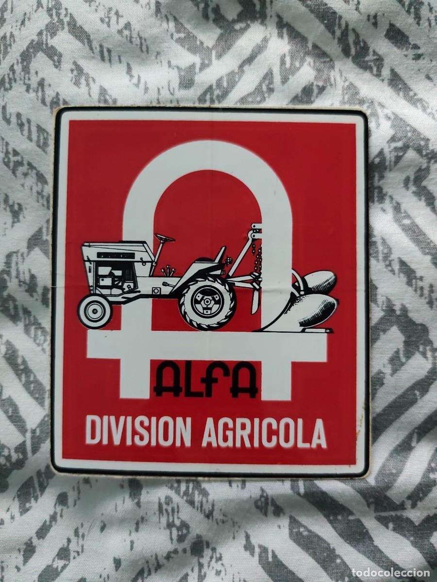 Pegatinas de colecci&oacute;n: Pegatina antigua. Alfa divisi&oacute;n agr&iacute;cola
