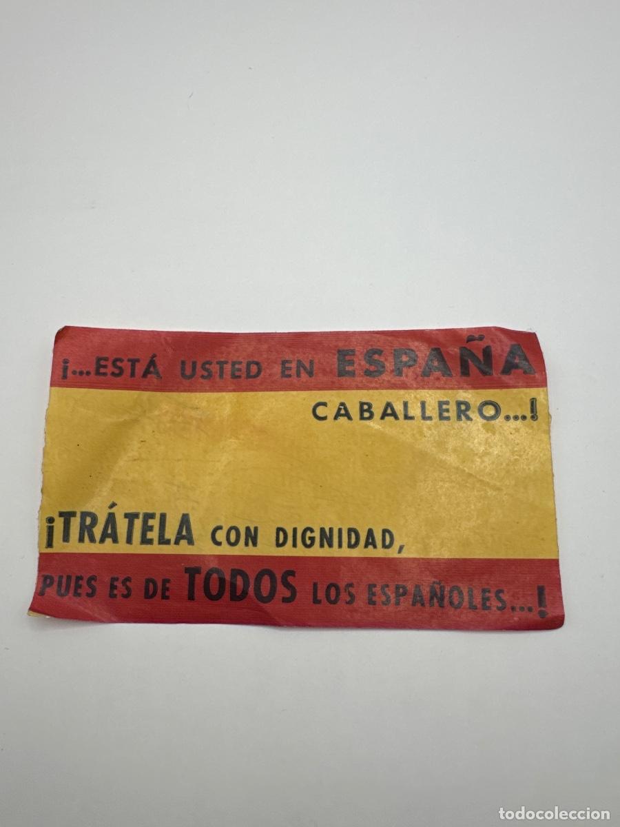 Pegatinas de colecci&oacute;n: ANTIGUA PEGATINA PATRI&Oacute;TICA ESPA&Ntilde;OLA &ndash; EST&Aacute; USTED EN ESPA&Ntilde;A CABALLERO &ndash; BANDERA DE ESPA&Ntilde;A
