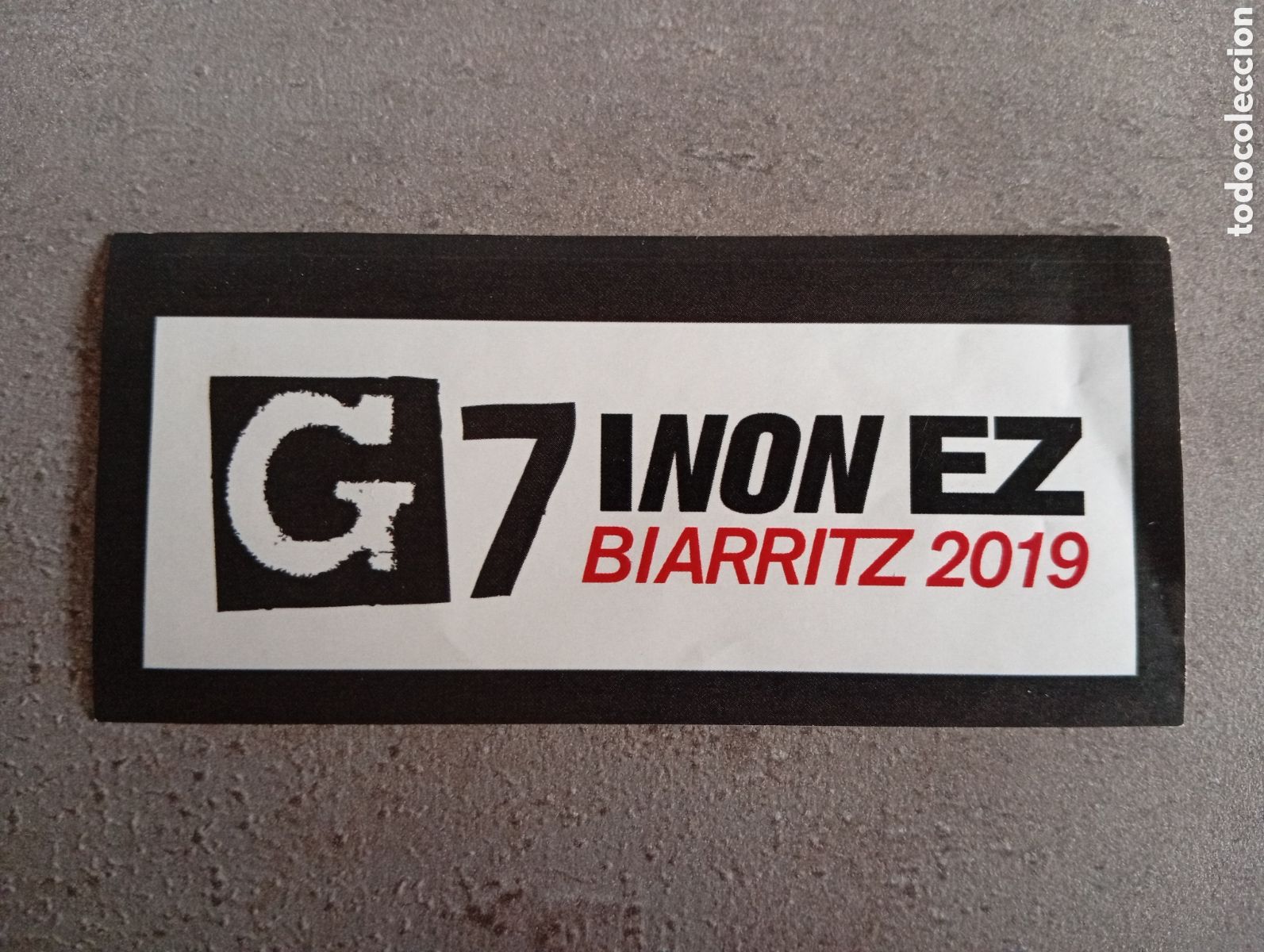 Pegatinas de colecci&oacute;n: PEGATINA BIARRITZ 2019 AUGUST G 7 INON EZ