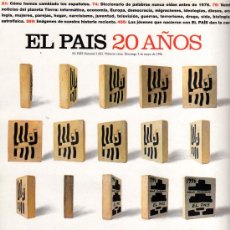 Coleccionismo de Periódico El País: EL PAIS - 20 AÑOS - 1996. (VER FOTO).. Lote 320193828