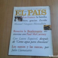 Coleccionismo de Periódico El País: EL PAIS SEMANAL Nº 247 - 12/11/95 - BEATLEMANÍA, PAUL MCCARTNEY, EL ÚLTIMO DE LA FILA, ALCARAVÁN. Lote 103995147