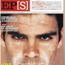 Coleccionismo de Periódico El País: 2002. EL TORERO JOSÉ TOMÁS. MARTIN VARSAVSKY, EL PENALTI DE PELLEGRINO. MUJERES EN LA CÁRCEL. VER