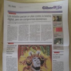 Coleccionismo de Periódico El País: CIBERPAIS Nº 195 2005. Lote 154311210