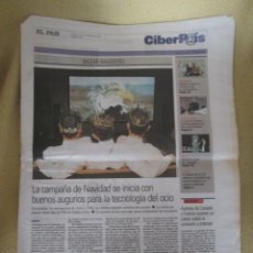 Coleccionismo de Periódico El País: CIBERPAIS Nº 297 2003. Lote 154683110