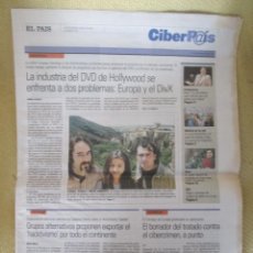 Coleccionismo de Periódico El País: CIBERPAIS Nº 173 2001. Lote 169807348