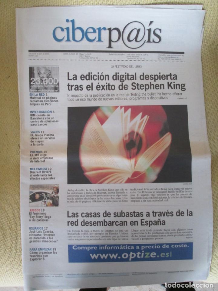 Coleccionismo de peri&oacute;dico El Pa&iacute;s: CIBERPAIS N&ordm; 111 2000 - Foto 1